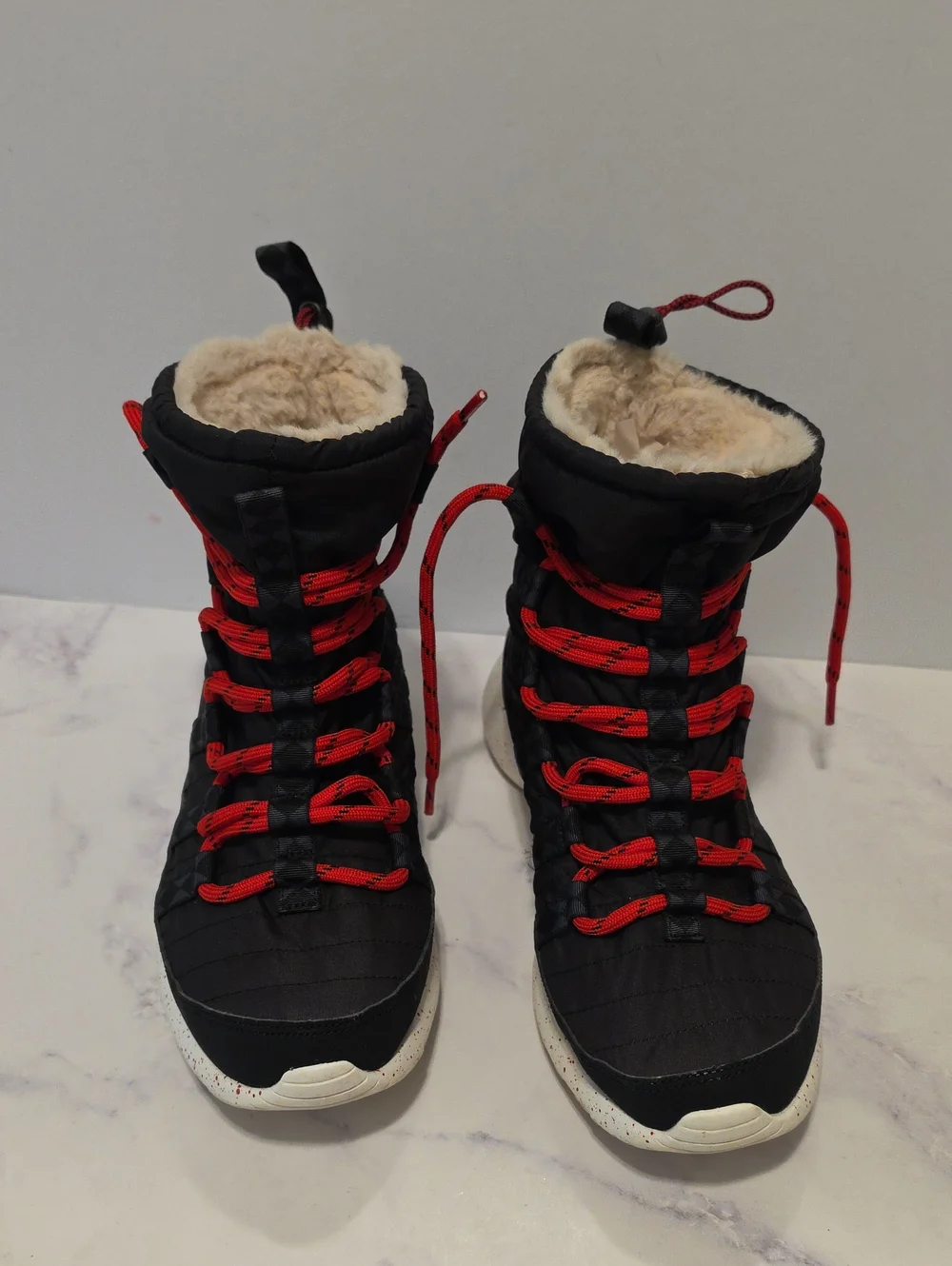 Nike Women’s Black and Red Insulated Winter Boots